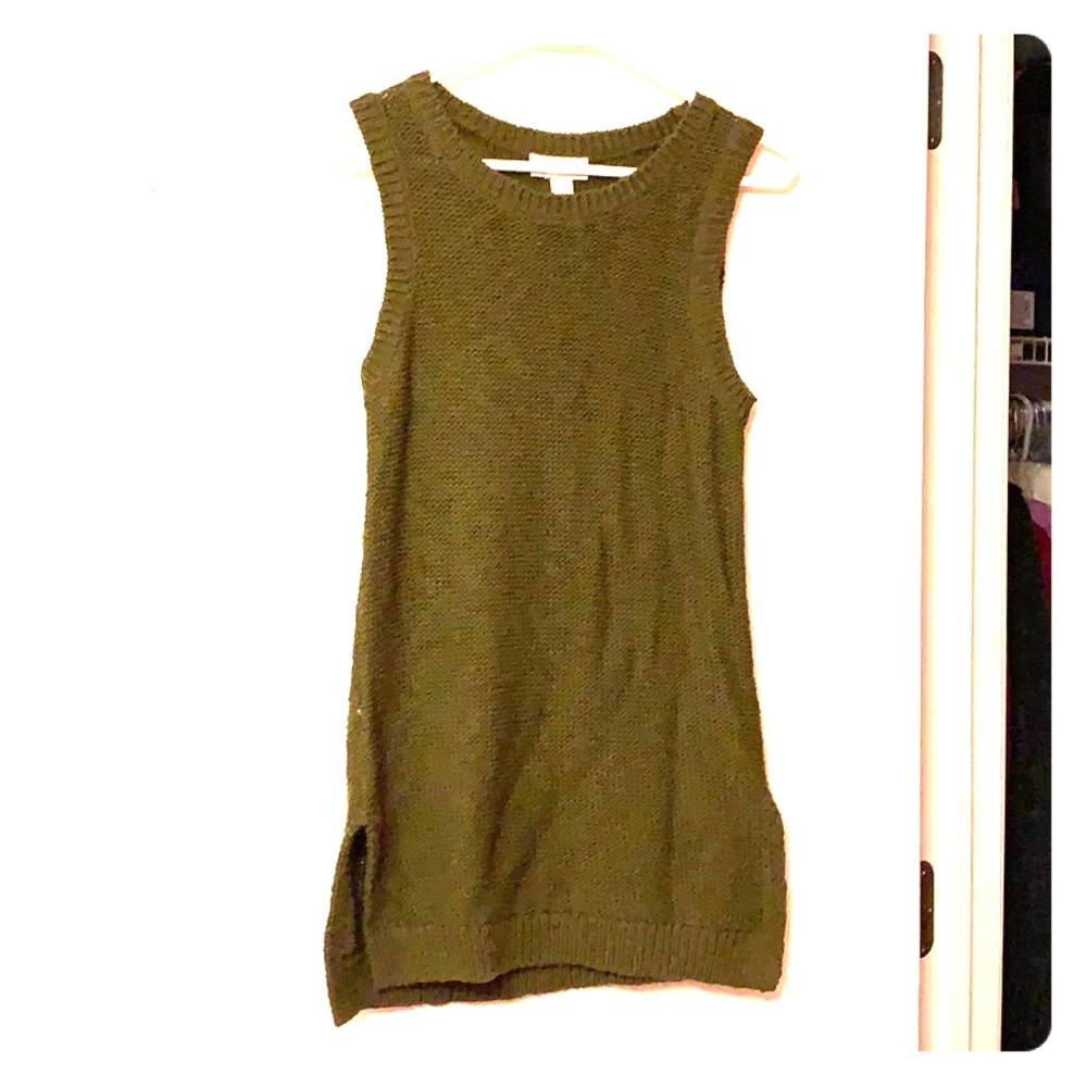 LOFT olive sweater vest tunic